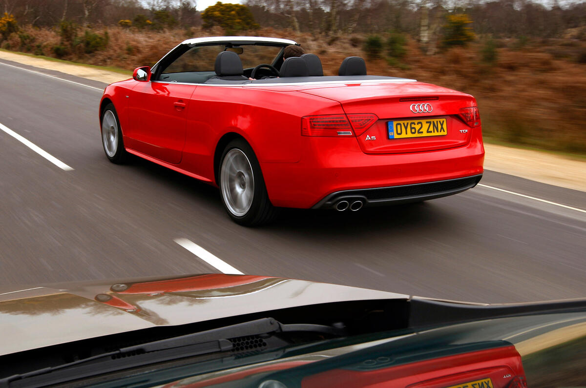 no title Top down, looking up - Vauxhall Cascada versus Audi A5