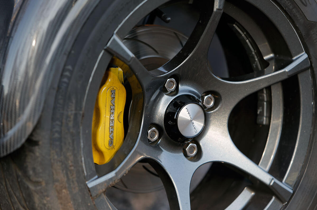 Caterham yellow brake calipers