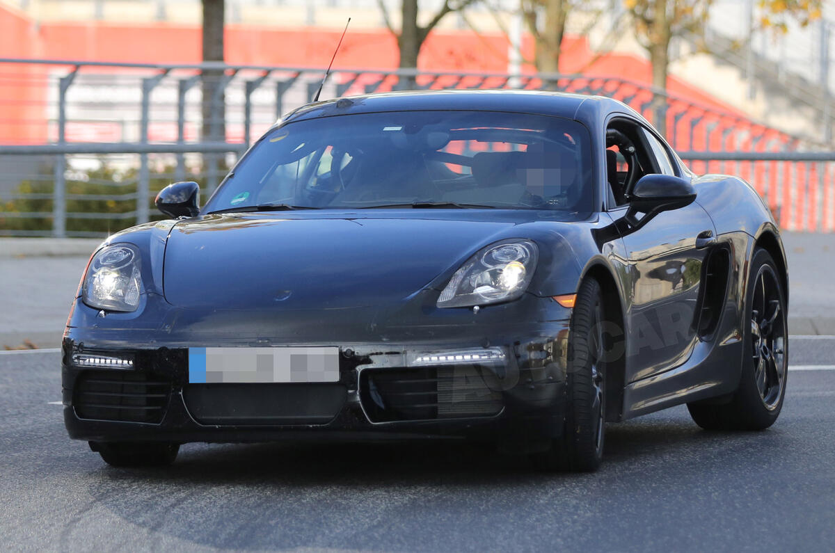 Facelifted Porsche Cayman spotted