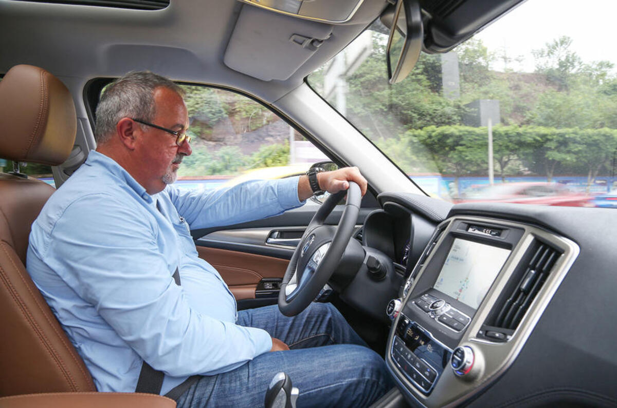 Julian Rendell driving the Changan CS95