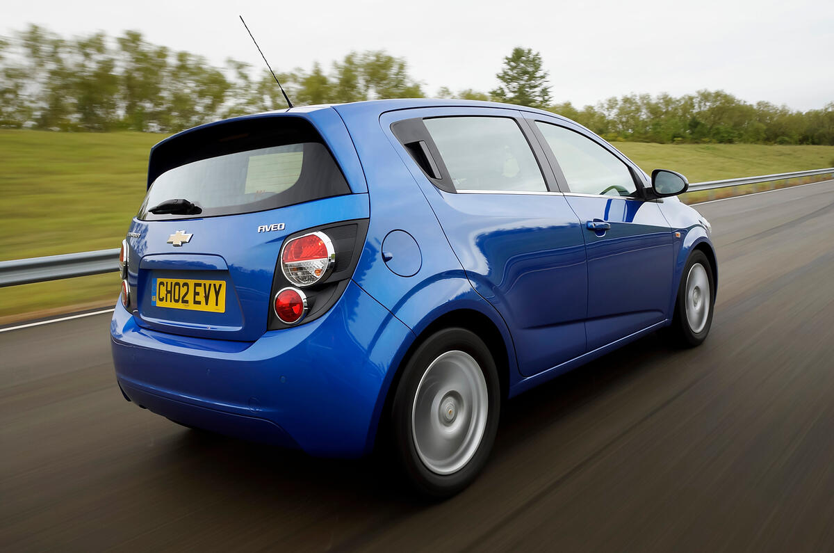 The Aveo is more about economy than it is performance Chevrolet Aveo rear quarter