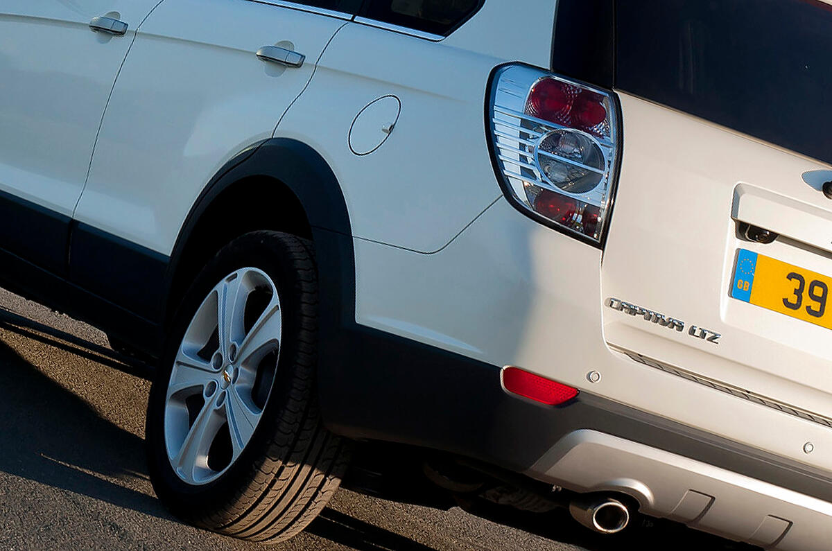 Considering it can carry seven, the Captiva looks compact Chevrolet Captiva rear quarter