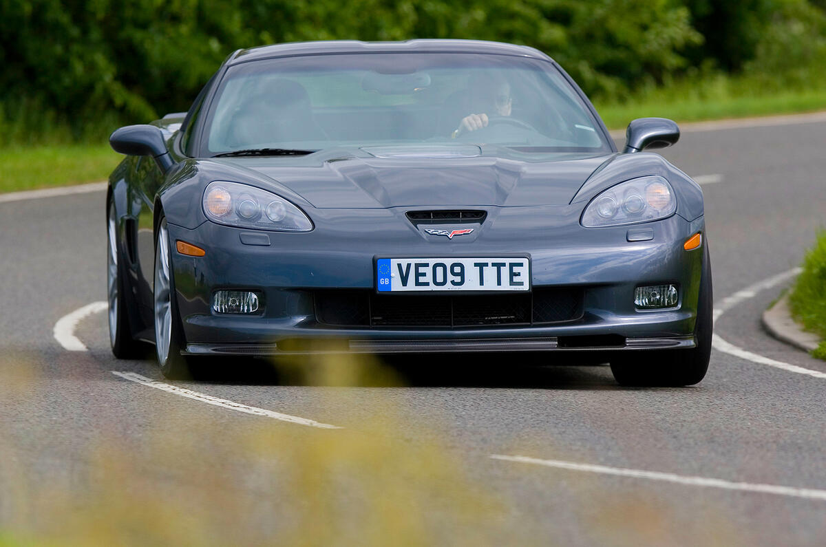The ride is very hard but well damped at low speed The 431bhp Chevrolet Corvette C6