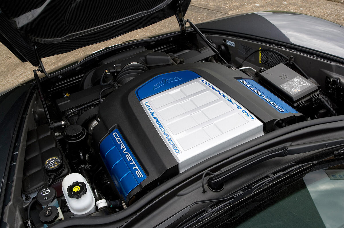 Small-block V8 produces a prodigious 431bhp at 5900rpm Chevrolet Corvette C6 V8 engine