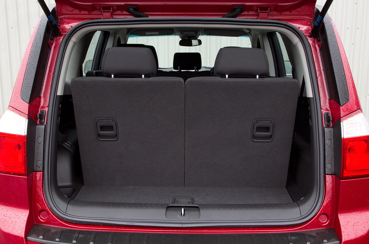 Load bay has a 454-litre capacity in five-seat mode and a 1487-litre maximum Chevrolet Orlando boot space