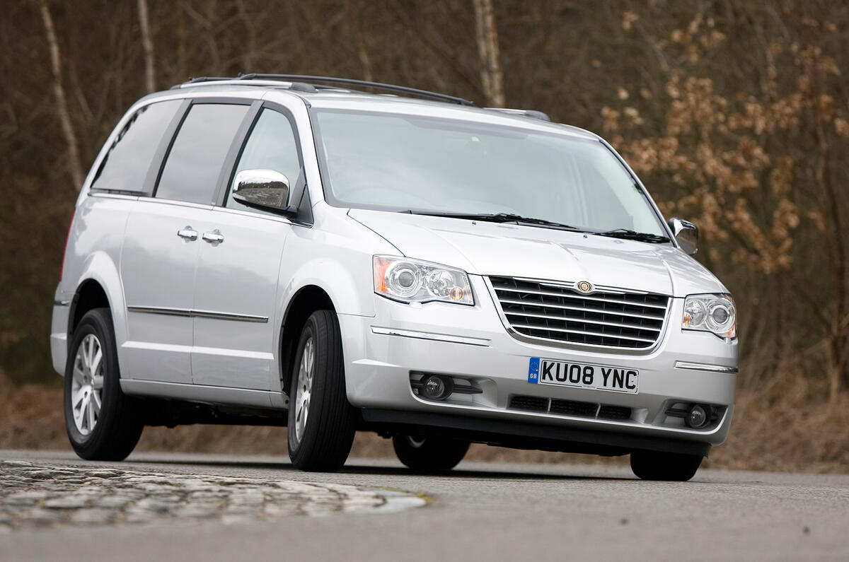 Through repeated direction changes, the soft suspension can leave passengers struggling to remain in their seats Chrysler Voyager hard cornering
