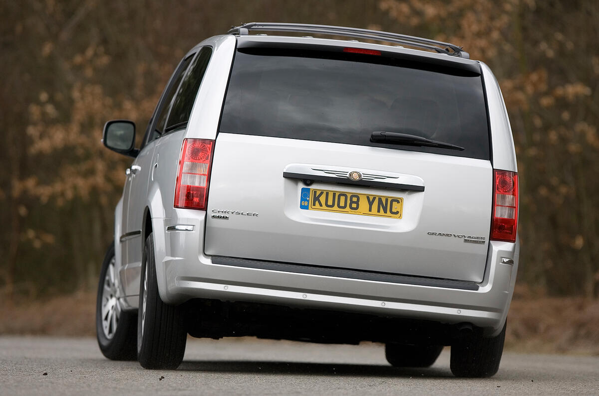 Although the GV chassis is sufficiently capable, and probably doesn’t need it, the standard ESP is well judged Chrysler Voyager rear hard cornering