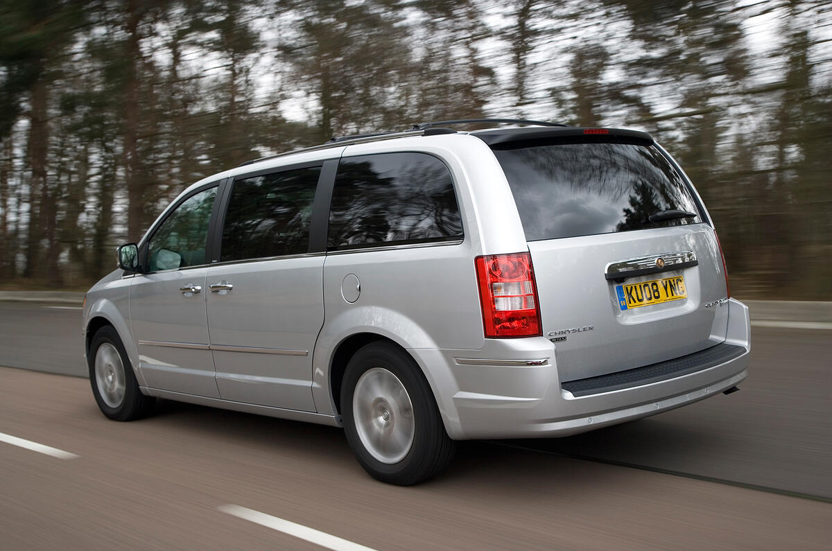 Only diesel variants are offered in the UK since the low-selling petrol option was dropped Chrysler Voyager rear