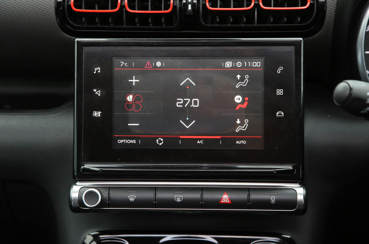 CItroen C3 Aircross 2018 review climate control