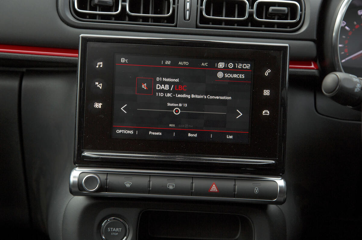 Citroën C3 infotainment system