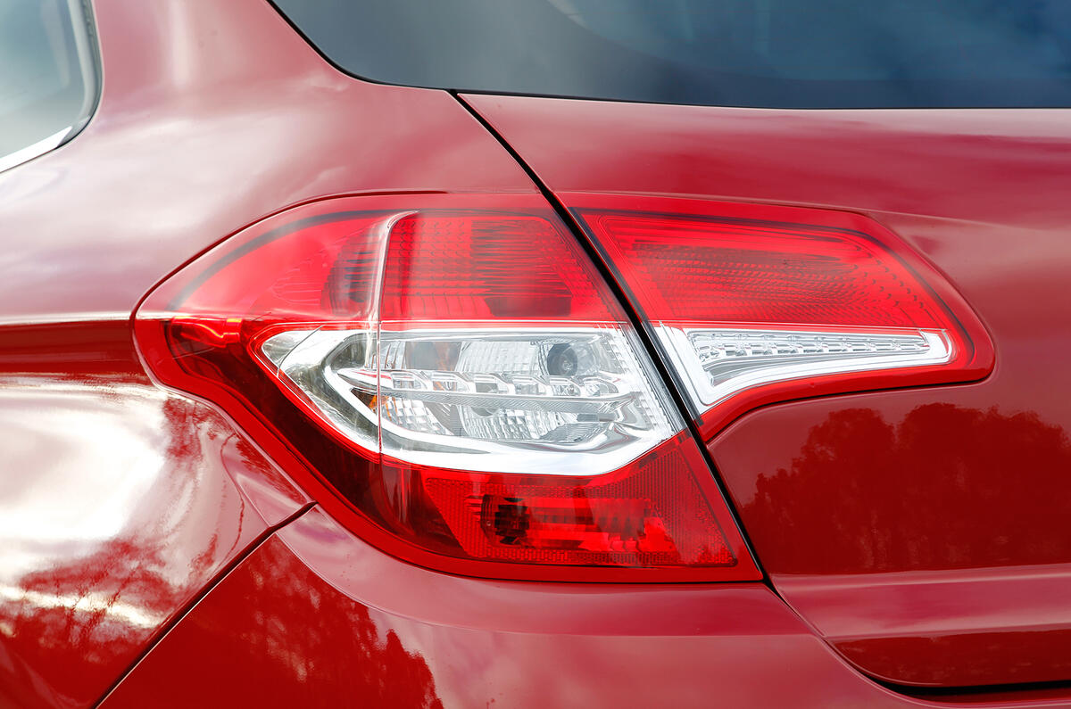 Large rear lights work well with the rest  of the styling Citroën C4 rear lights