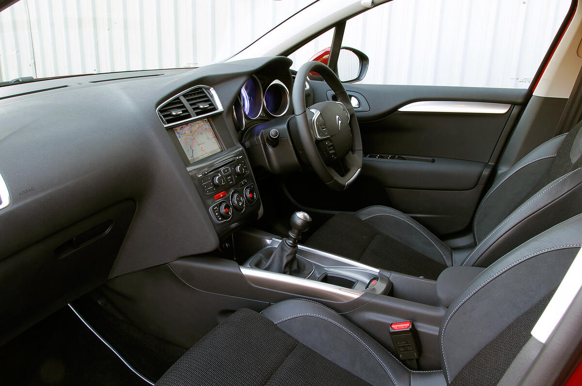 In this trim, cabin comes with part-leather, climate control and massaging seats Citroën C4 front seats