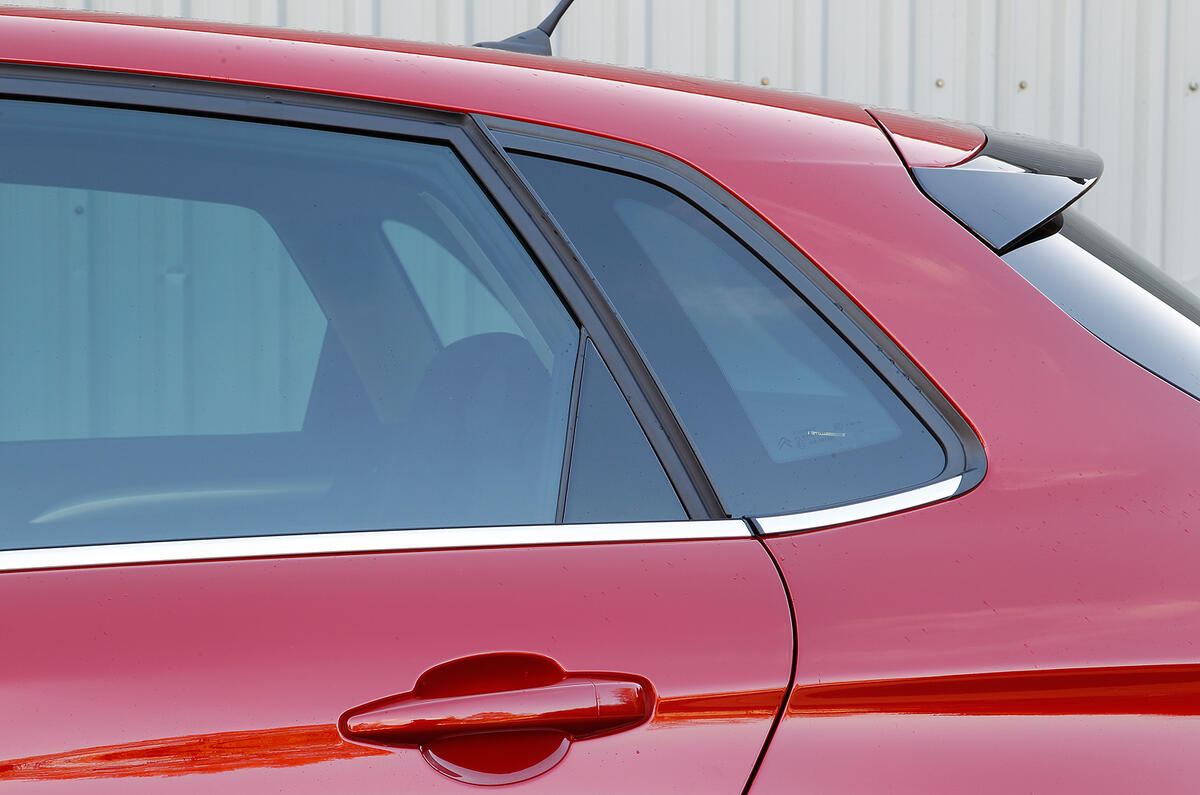 Over-the-shoulder visibility could be better than it is, with slimmer C-pillars Citroën C4 rear windows