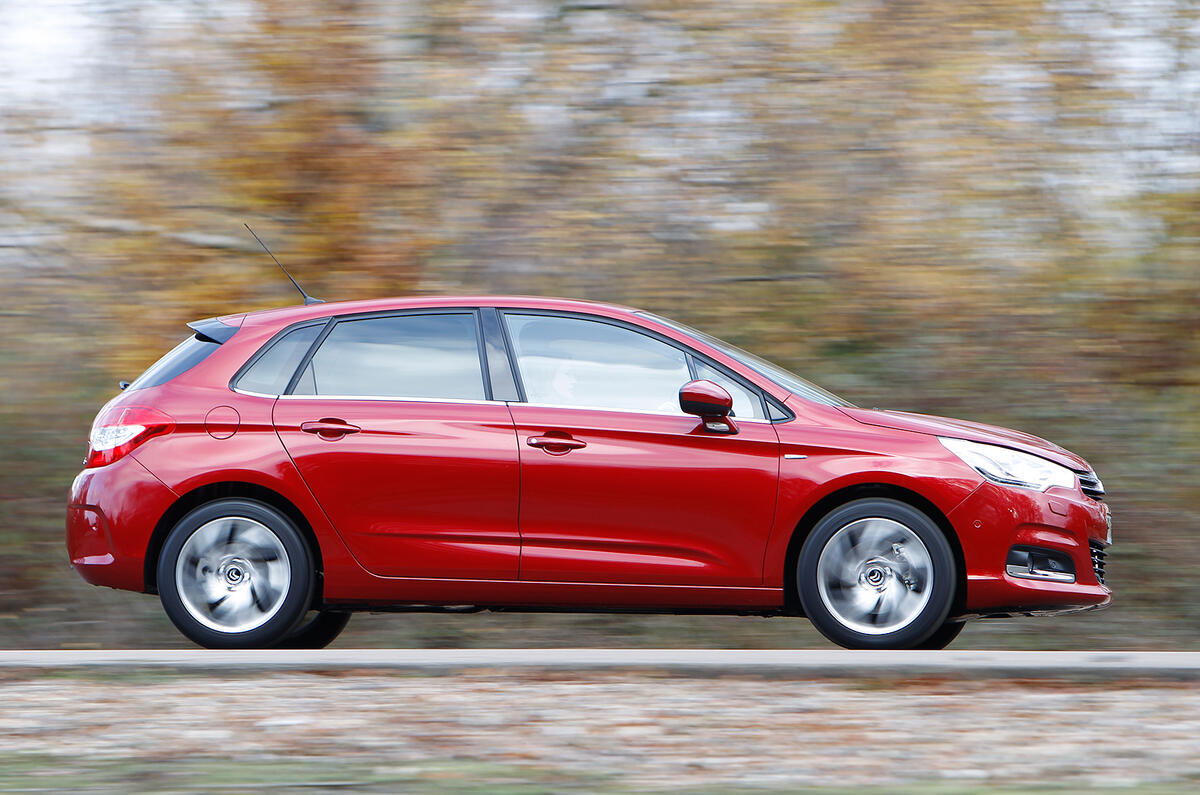 Stopping performance is pretty good, but the C4 needs a more progressive brake pedal Citroën C4 side profile