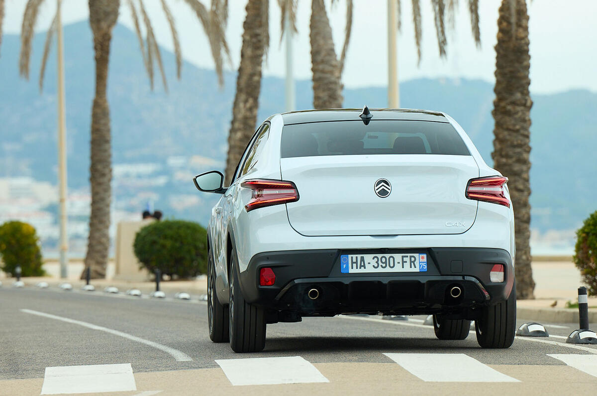 citroen C4 X review 2025 002 rear action citroen C4 X review 2025 002 rear action