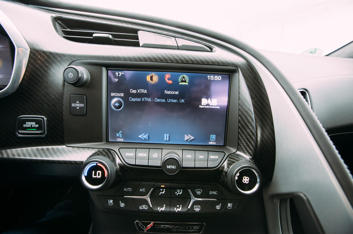 Corvette C7 Stingray infotainment screen