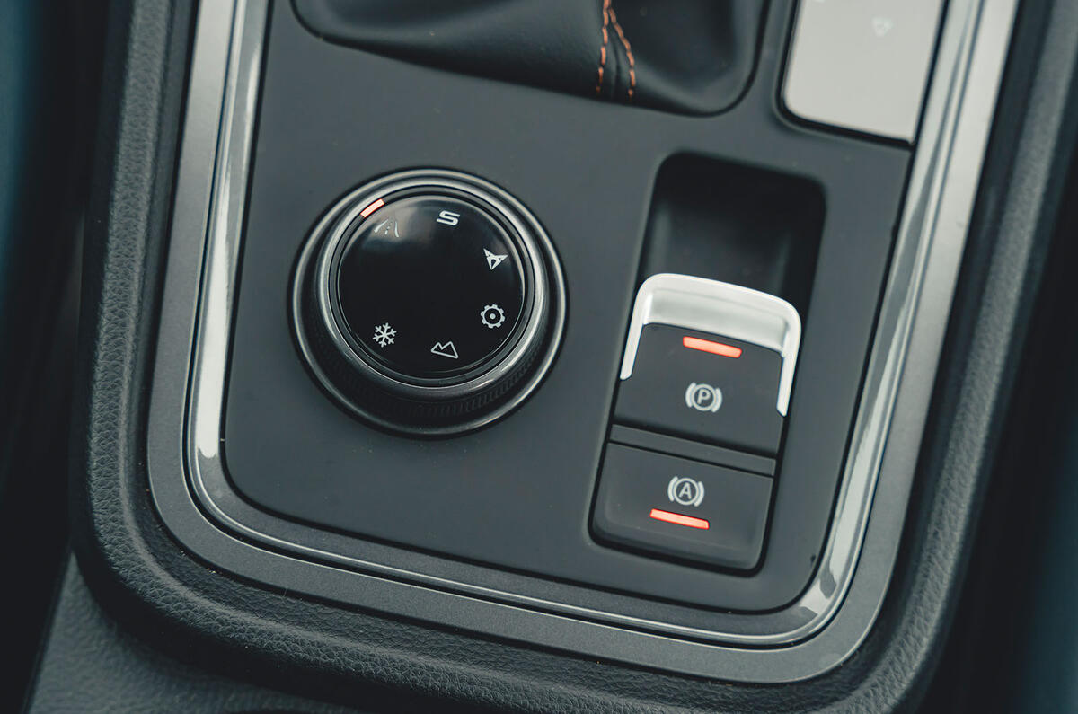 Commutateur de mode de conduite de la Cupra Ateca