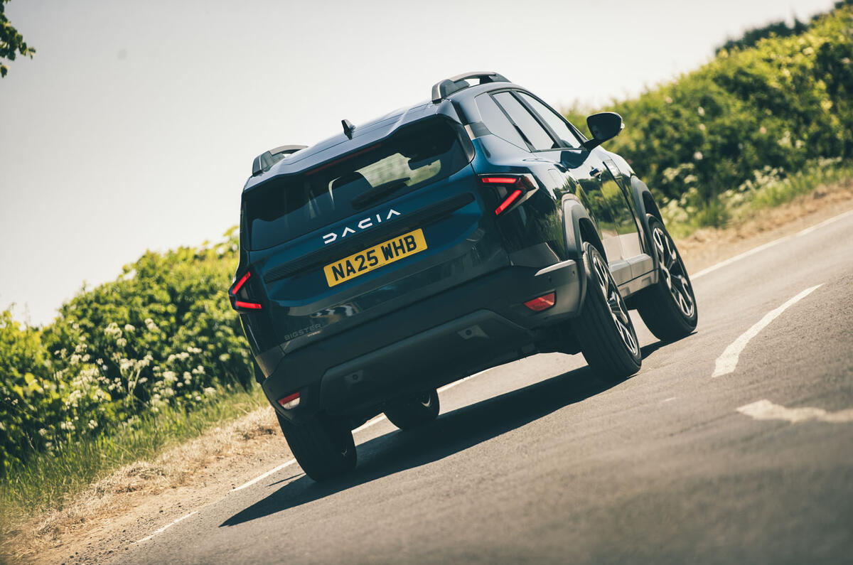 Dacia Bigster review 2025 03 rear cornering Dacia Bigster review 2025 03 rear cornering