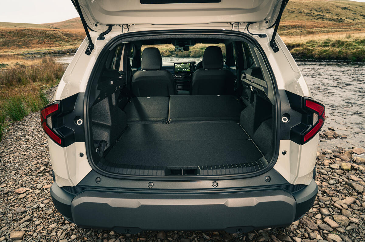 Dacia Duster review   boot seats down Dacia Duster review   boot seats down
