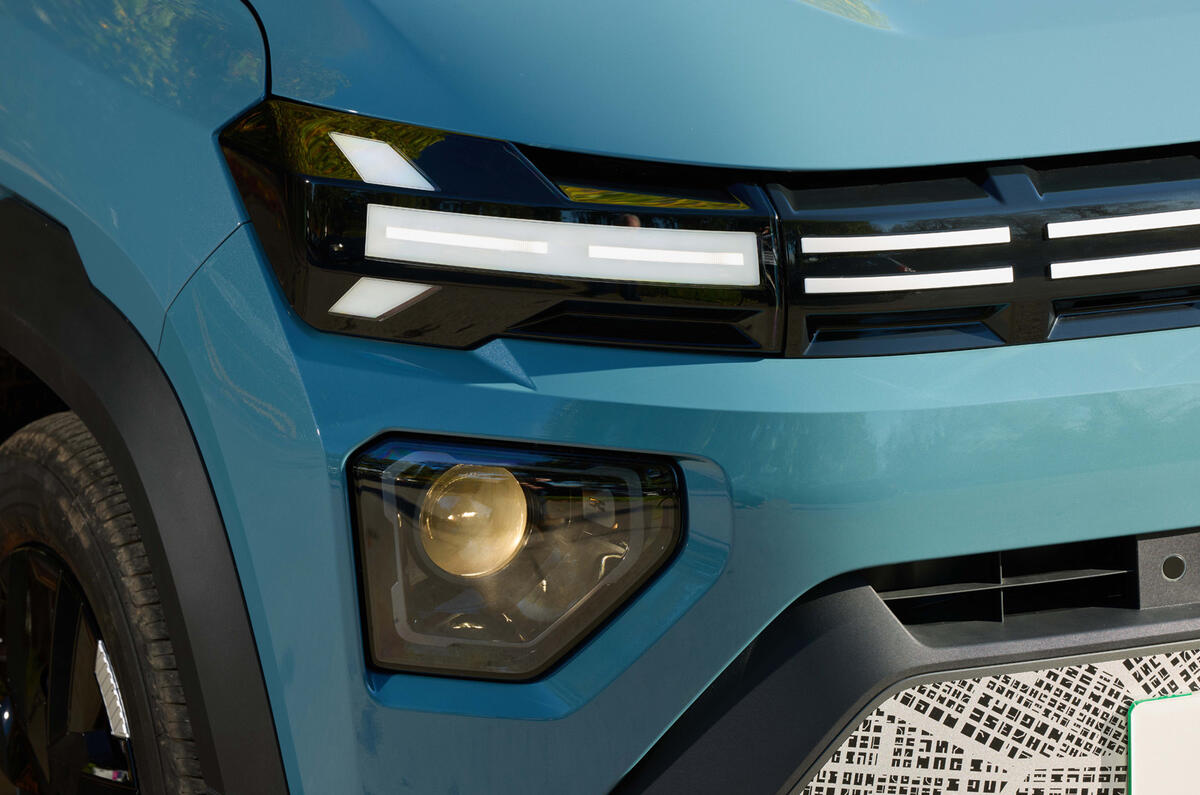 Dacia Spring review   front lights Dacia Spring review   front lights