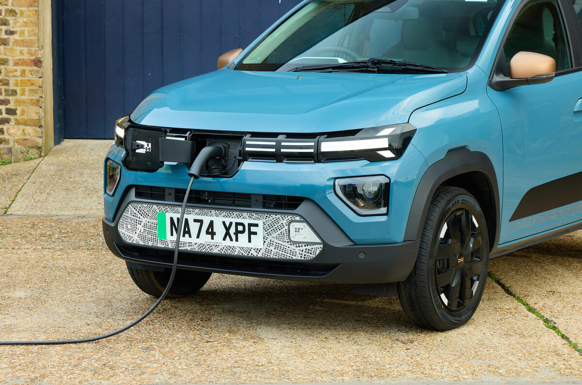 Dacia Spring review   plugged in and charging Dacia Spring review   plugged in and charging
