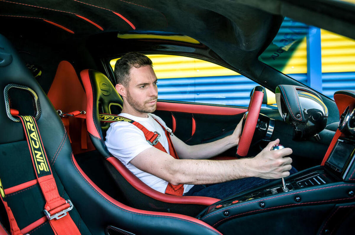 Dan Prosser driving the Sin R1