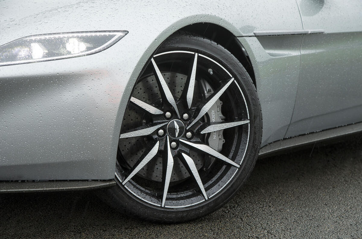 Aston Martin DB10's bespoke diamond cut alloy wheels