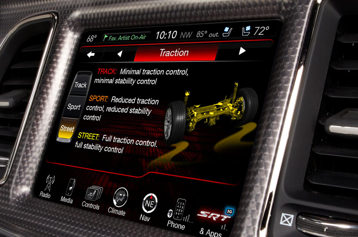 Challenger SRT Hellcat info system