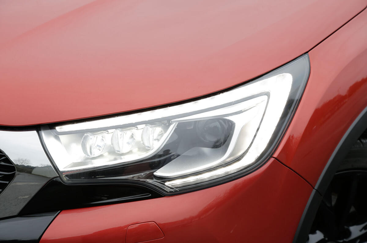The more distinctive headlights on the DS 4 Crossback