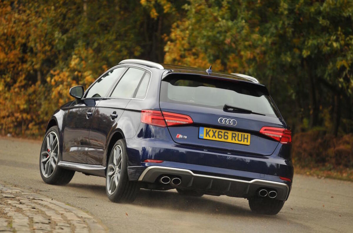 Audi S3 2016-2020 road test review - cornering rear
