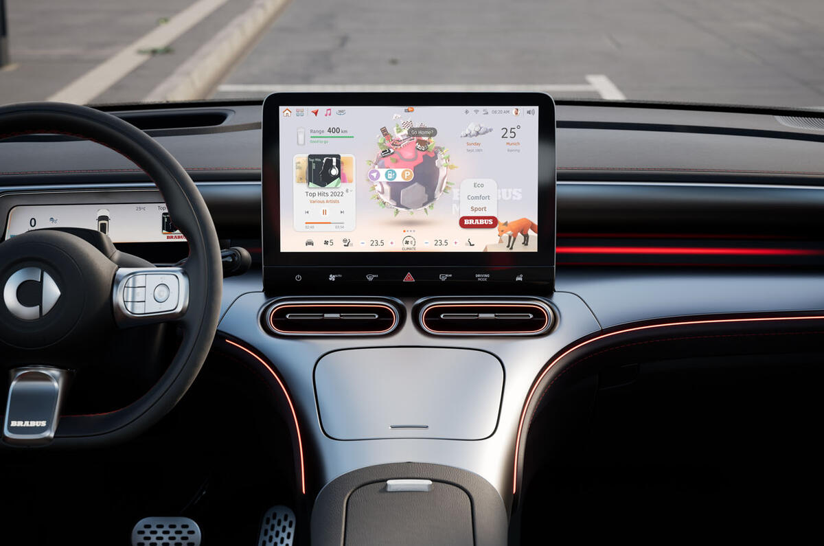 Smart #1 Brabus Infotainment display  Smart #1 Brabus Infotainment display