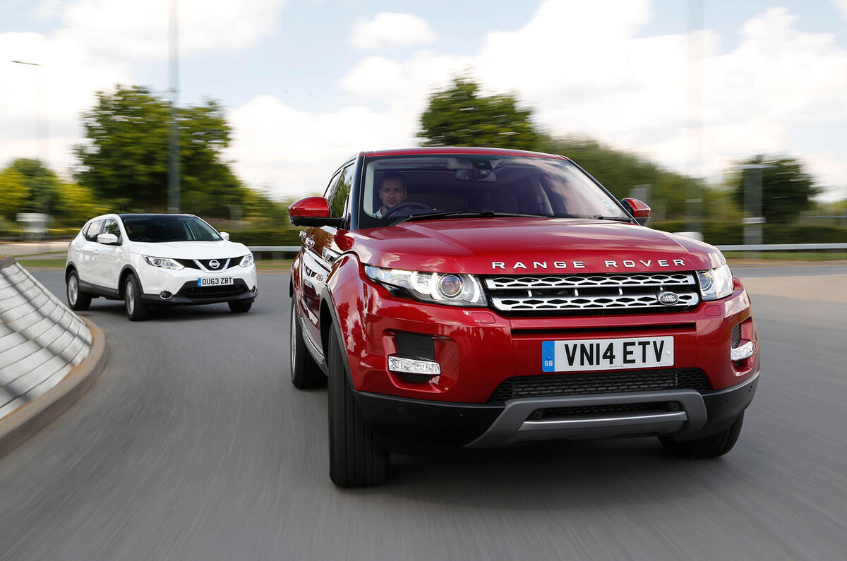 New versus used: Nissan Qashai or Range Rover Evoque?