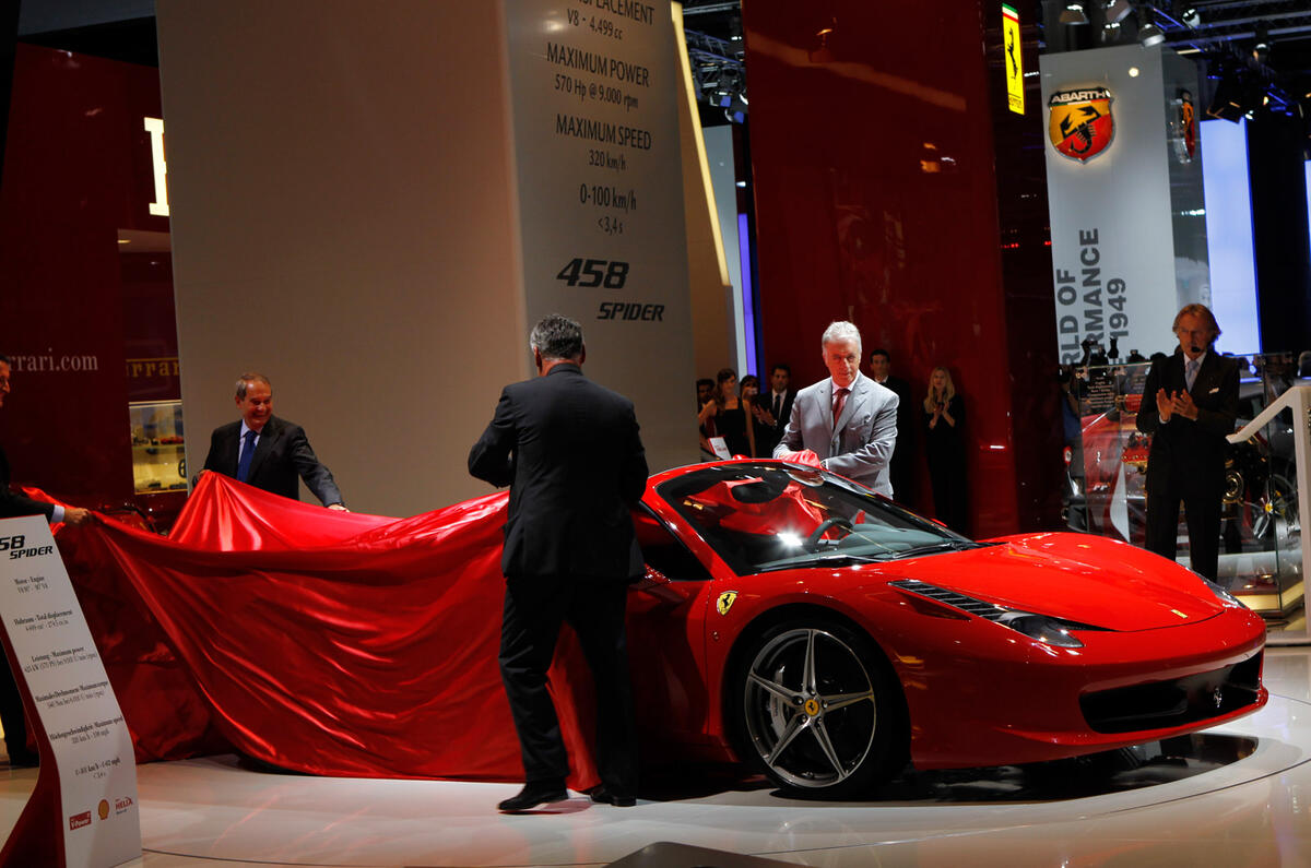 Frankfurt show: Ferrari 458 Spider