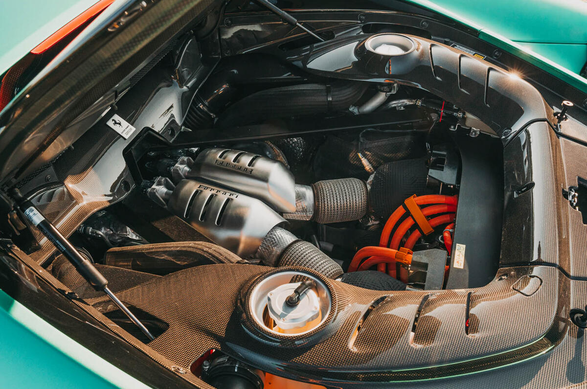 Ferrari 296 Speciale 2025 10 engine bay Ferrari 296 Speciale 2025 10 engine bay