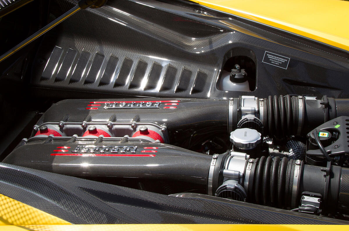 Ferrari 458 Speciale engine bay