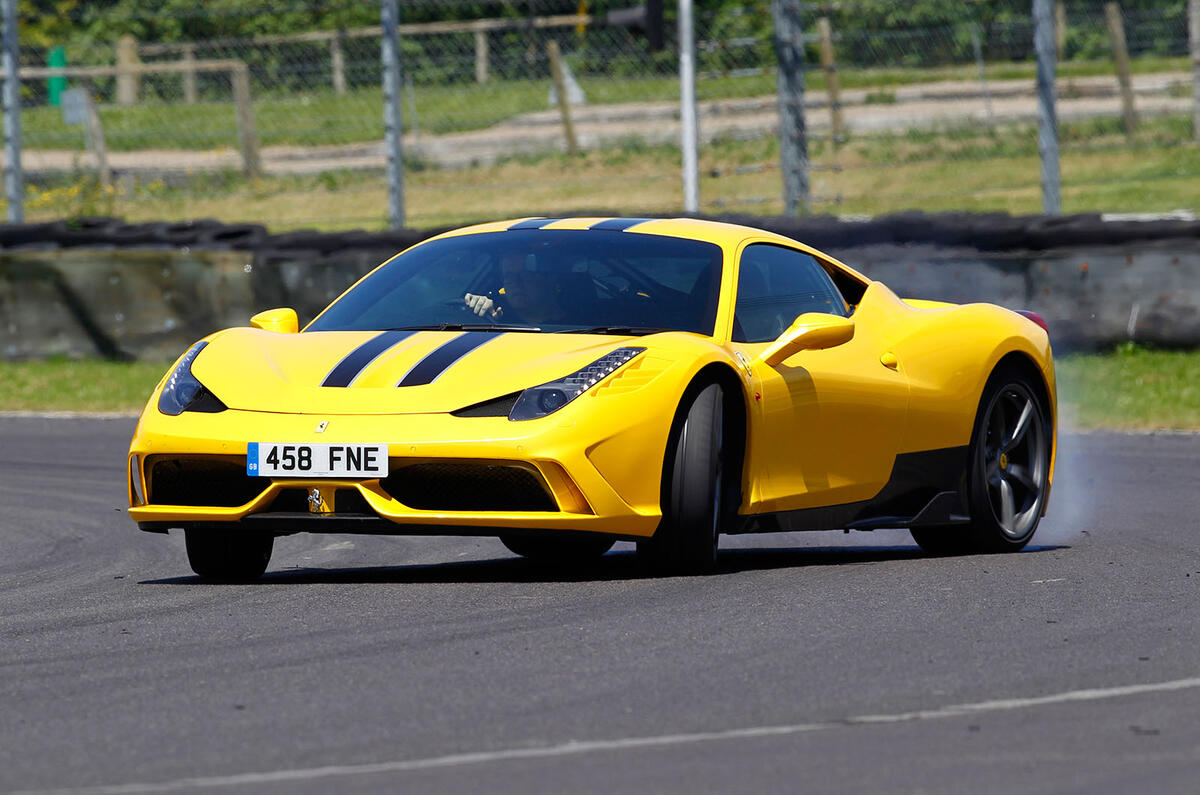 Ferrari 458 Speciale cornering