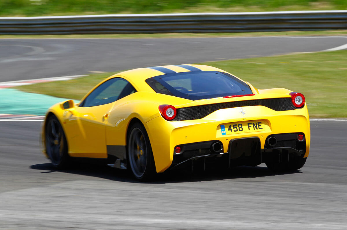 458 Speciale hard rear cornering