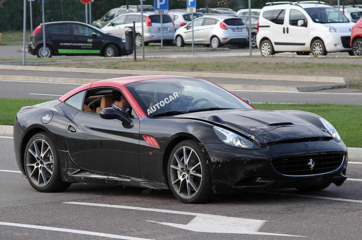 Faster Ferrari California spied