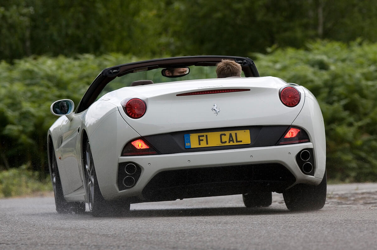 Standard California handles with poise and control, so don't pay for Handling Speciale pack Ferrari California rear cornering