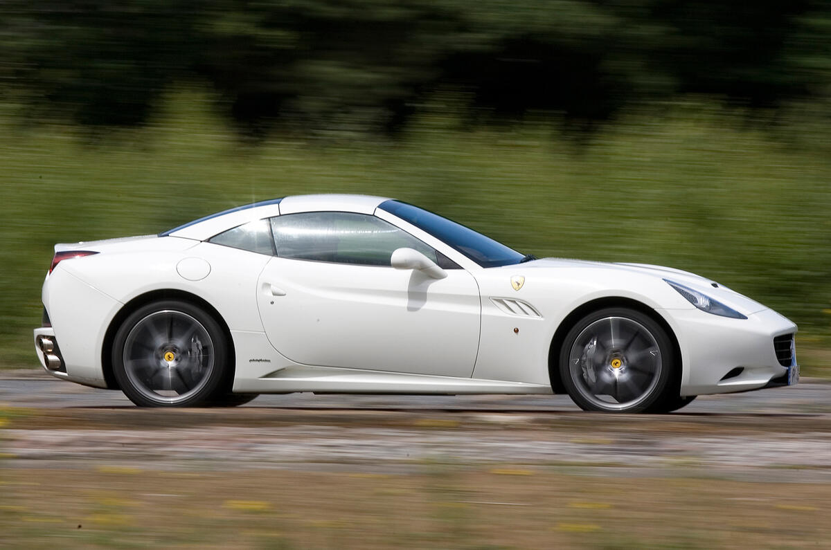 The California is a fast road car and one that is easy to drive Ferrari California side profile