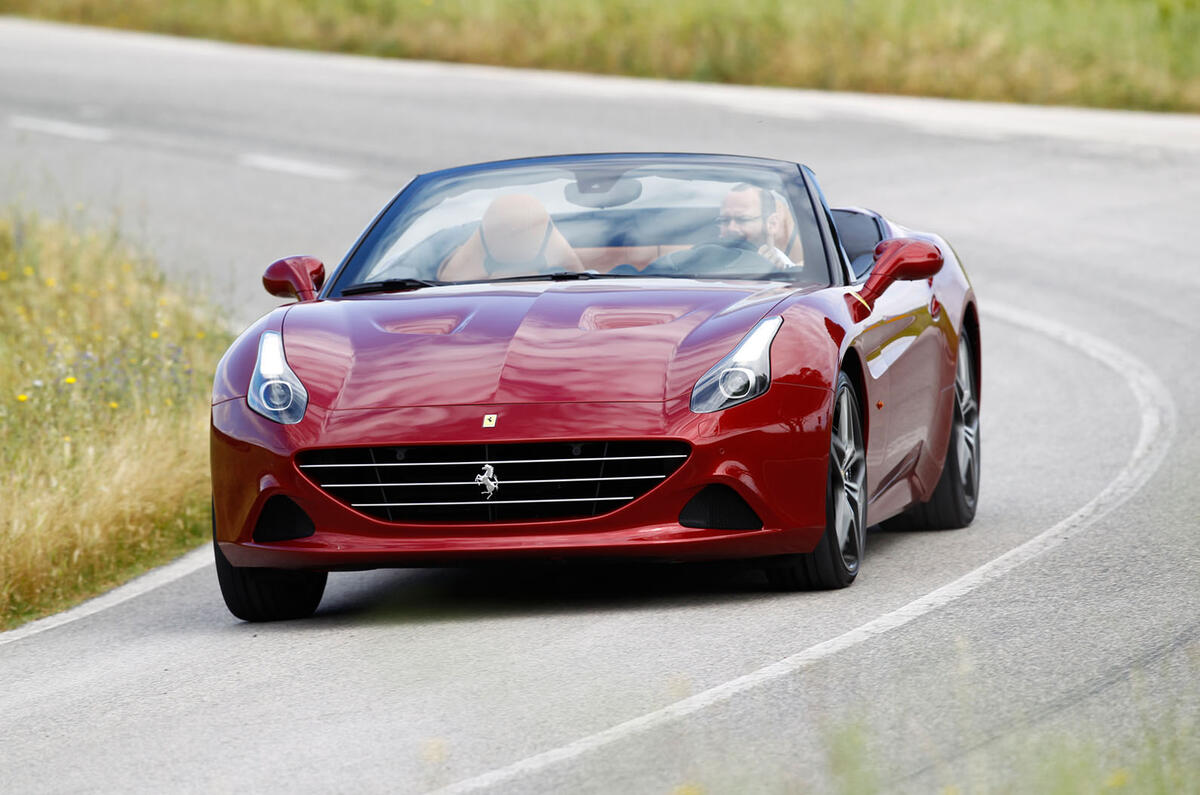 Ferrari California T cornering