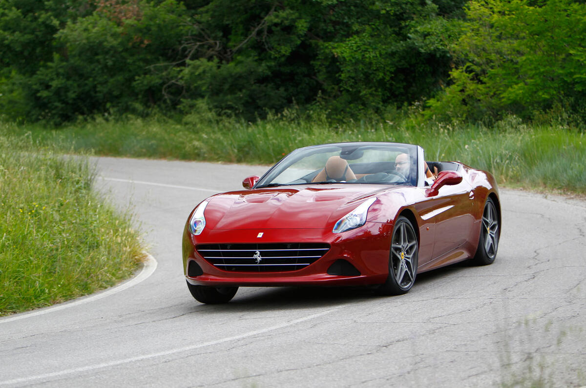 Ferrari California T cornering