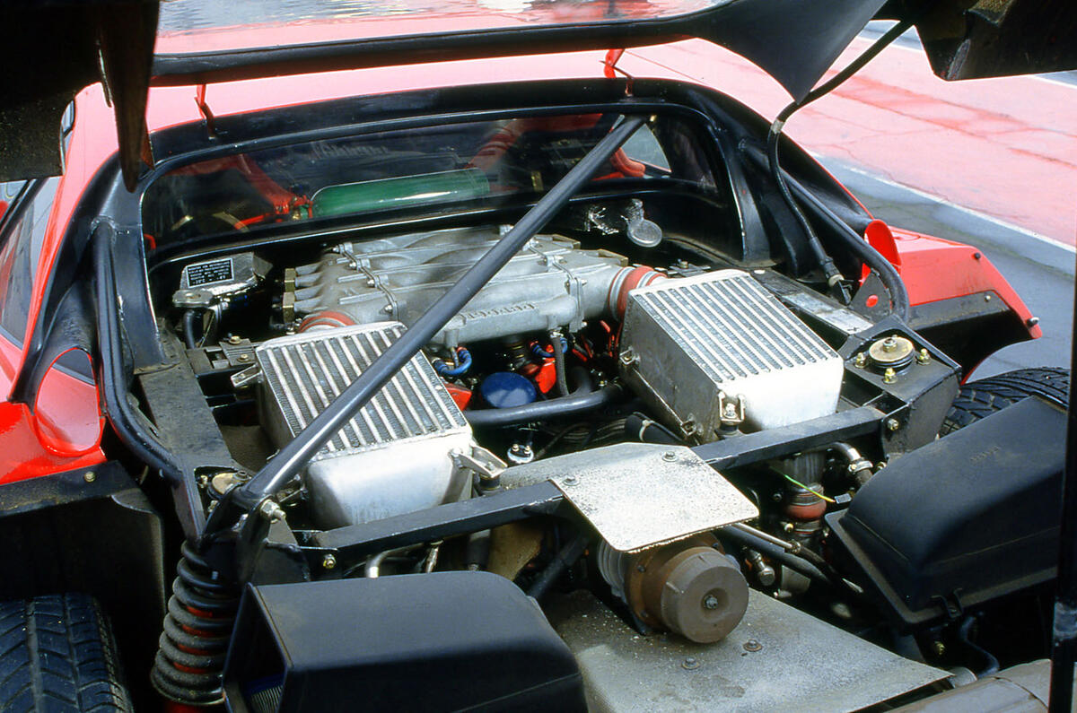 Ferrari F40 V8 engine bay
