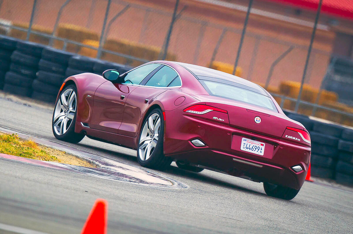 Fisker Karma rear cornering