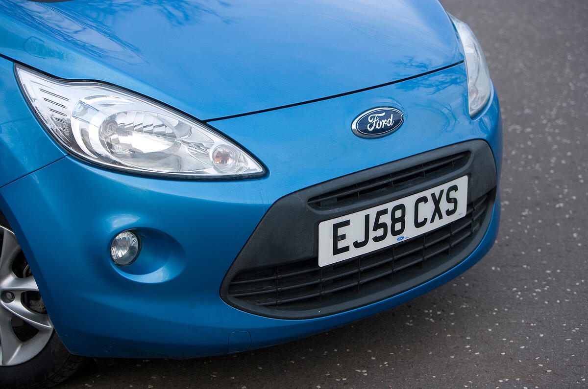 The original Ford Ka introduced Ford’s New Edge design theme; this model follows Ford’s current Kinetic Design ideology Ford Ka