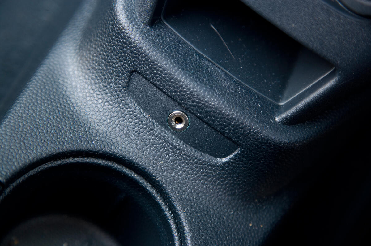 An auxiliary input socket is offered on all models Ford Ka