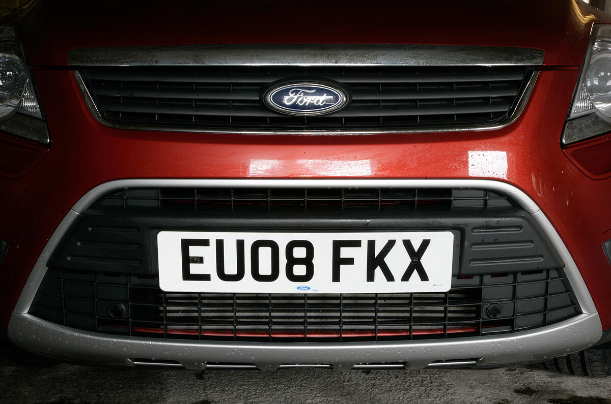 The Kuga sports the Ford design department's 'family' nose Ford Kuga front grille
