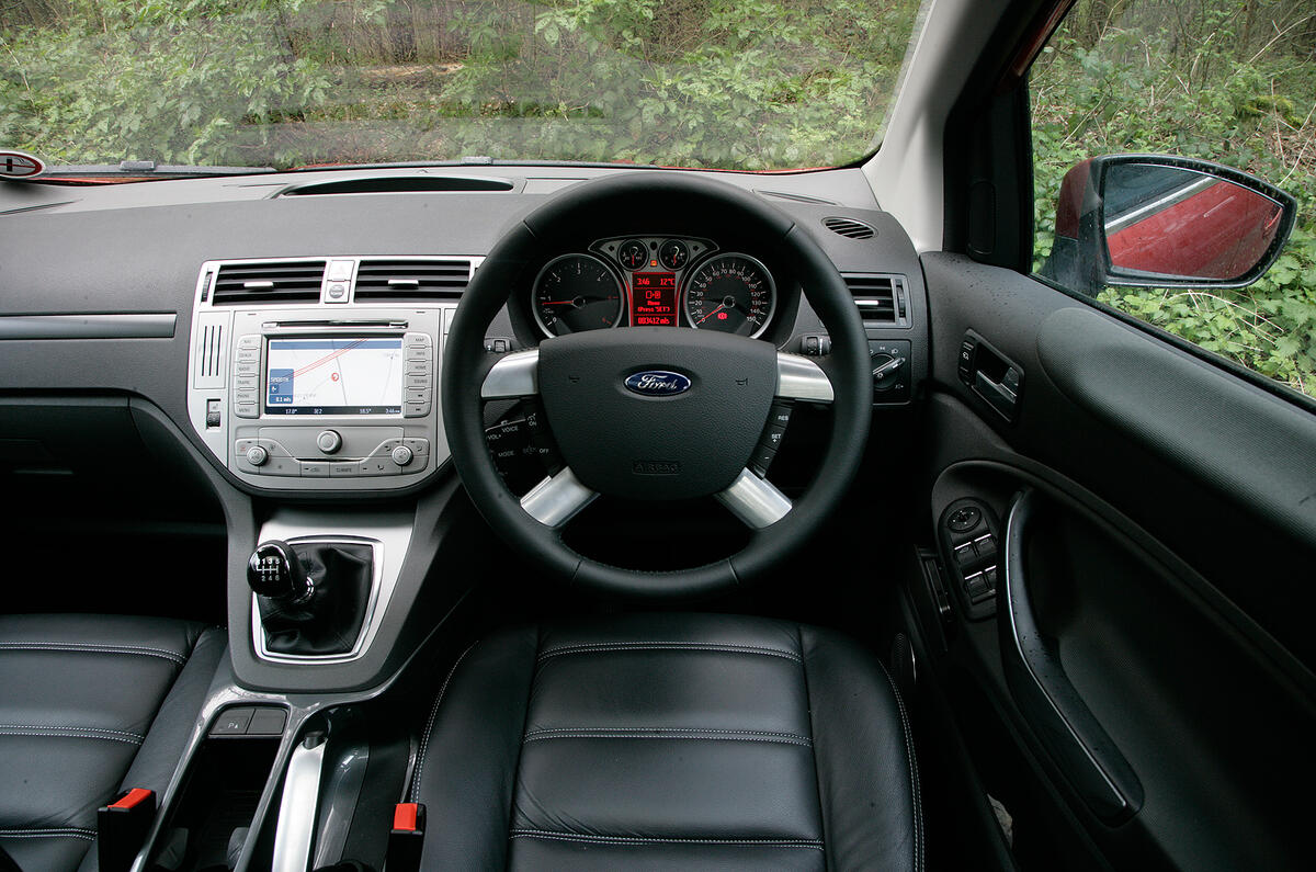 The Titanium model's interior design is smart but far from practical Ford Kuga dashboard