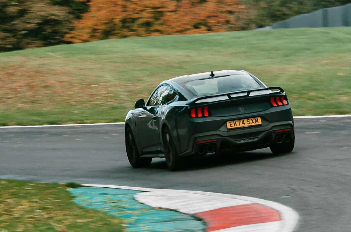Ford Mustang Dark Horse review 2024 17 rear cornering