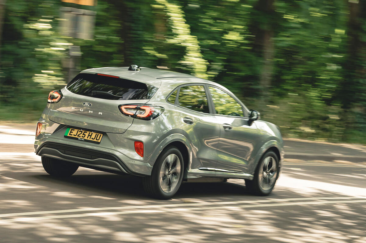 Ford Puma E review 2025 03 rear cornering Ford Puma E review 2025 03 rear cornering